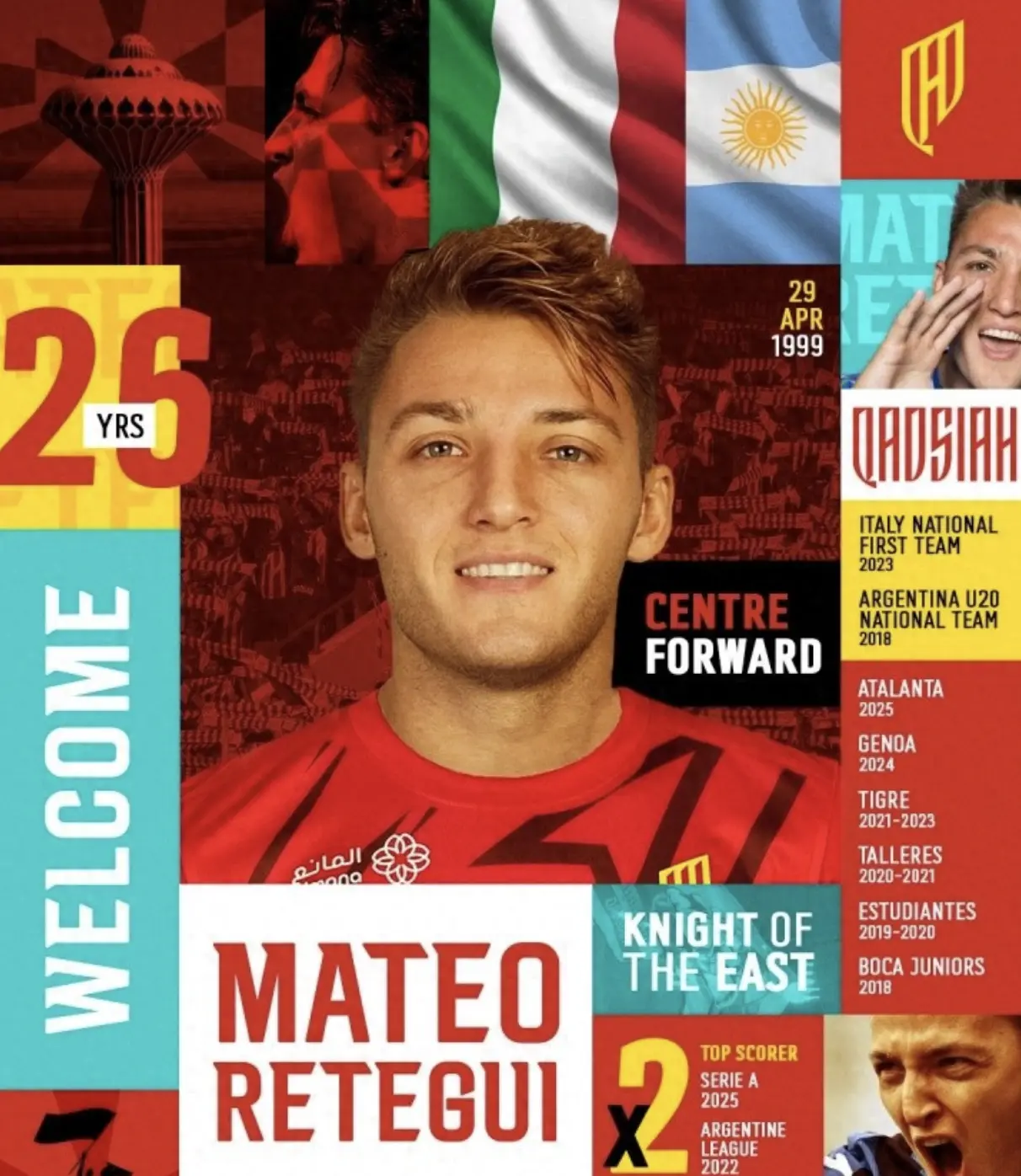 大利队取得, 利再丢, 助攻